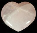 Polished Rose Quartz Heart - Madagascar #59109-1
